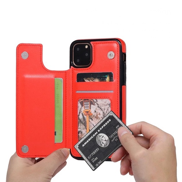 Leather Card Holder Wallet Case for iPhone 13 Pro - Picture 3 of 3